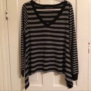 almost famous black and gray striped sweater